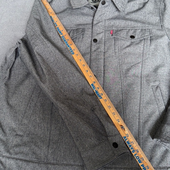 Levi's Men’s Gray Soft Shell Trucker Jacket Jacket size 2XLT Polyester like new - Picture 9 of 12